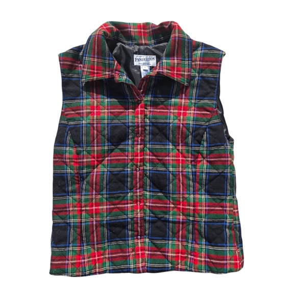 Pendleton Jackets & Blazers - Pendleton Red Tartan Plaid Wool Vest L Christmas Vest Holiday Preppy